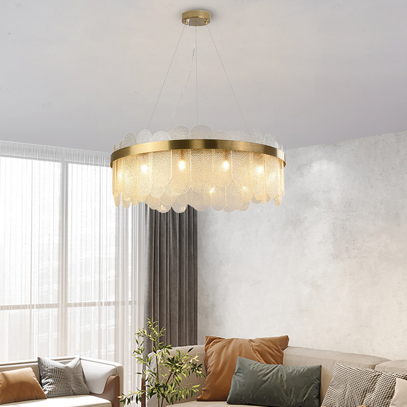 Luminaire suspendu cylindrique en verre Glam