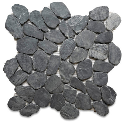 CNK Tile Tempest Black Slice Round