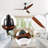 52 Inch Modern Black Ceiling Fan With 3 Color Dimmable 5 Solide Wood Blades Remote Control Reversible DC Motor With Led Light-322392172-322392164