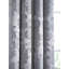 Damask Jacquard Lined Eyelet Curtains Silver Grey-20383022