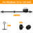Aresha 1" Dia. Curtain Rods Adjustable Length Single Curtain Rod Black for Ceiling/Wall Mounting-848025303