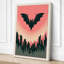Bat Over City Heart Modern - Wrapped Canvas-1593578916-1593578918