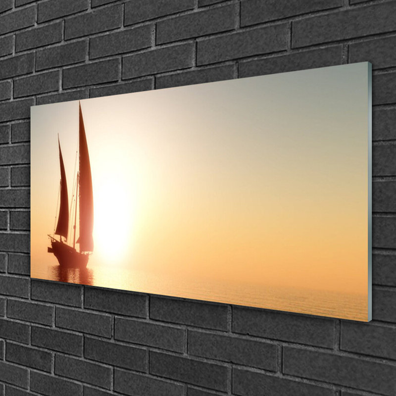Landscape Boat - No Frame Print on Glass