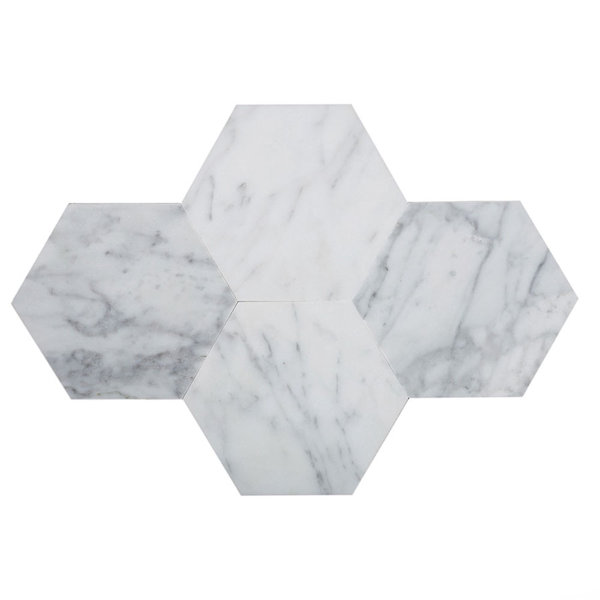 10.25" x 10.25" Marble Mosaic Wall Tile
