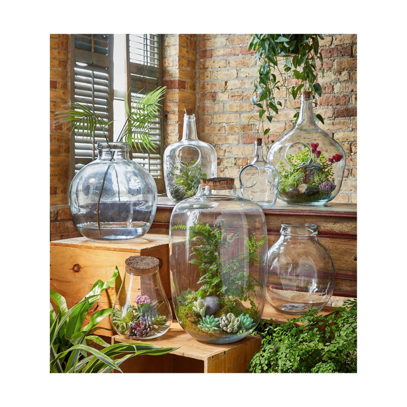 Recycled Glass Jar Vase Large
