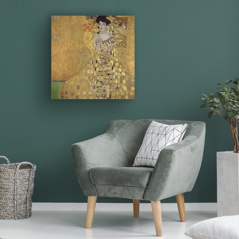 «Gustav Klimt Portrait of Adele Bloch Bauer I», art sur toile, H 14 po x l 14 po x P 2 po