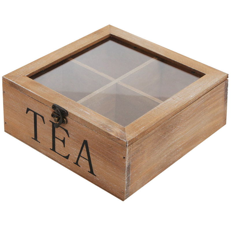 MyGift Wood Tea Box