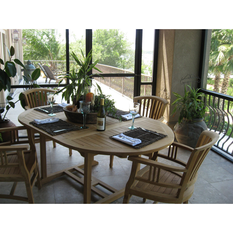 Clarisse Teak Patio Dining Arm Chair