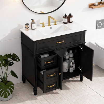 Meuble-lavabo 36 po avec lavabo en céramique