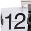 Horloge de bureau rétro numérique à affichage numérique, mécanique, à piles, 24 heures, base en bois blanc