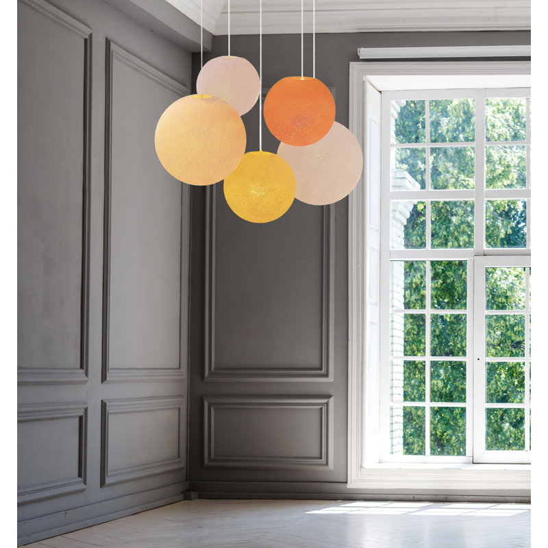 Bort 5-Light Globe Pendant, Sunrise