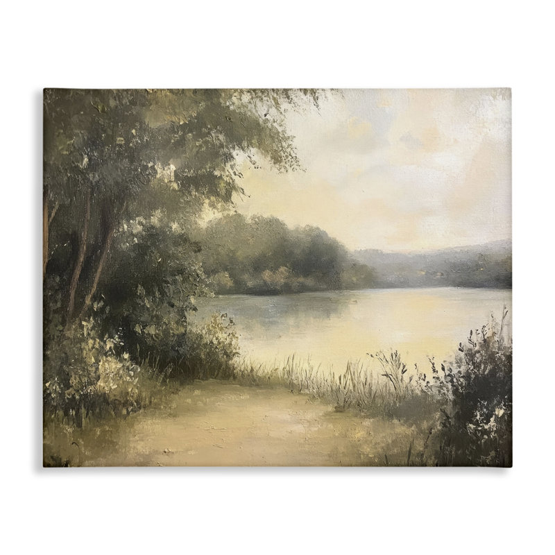 Toile Shore of Peaceful Lake, design par Petal Prints Design, H 16 po x l 20 po
