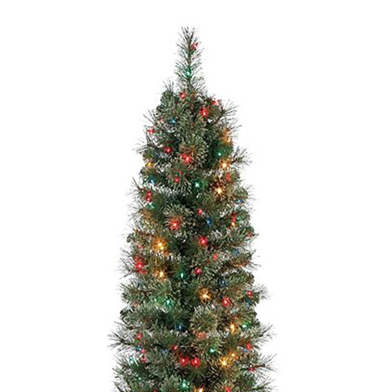 Home Heritage 7' Artificial Christmas Tree Colored Lights (2 Pack)