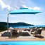 Parasol carré en porte-à-faux 10 'x 10' avec mât central (base non incluse)-1888768892
