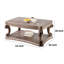 Table basse Olane, bois de chêne brun vieilli, maison de ferme rustique 52 pouces