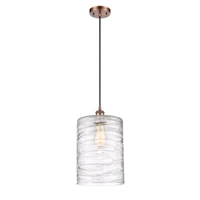 Luminaire suspendu tambour simple à 1 lumière Malcolm