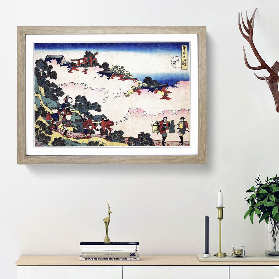 Mount Yoshino by Katsushika Hokusai - Picture Frame Painting Print