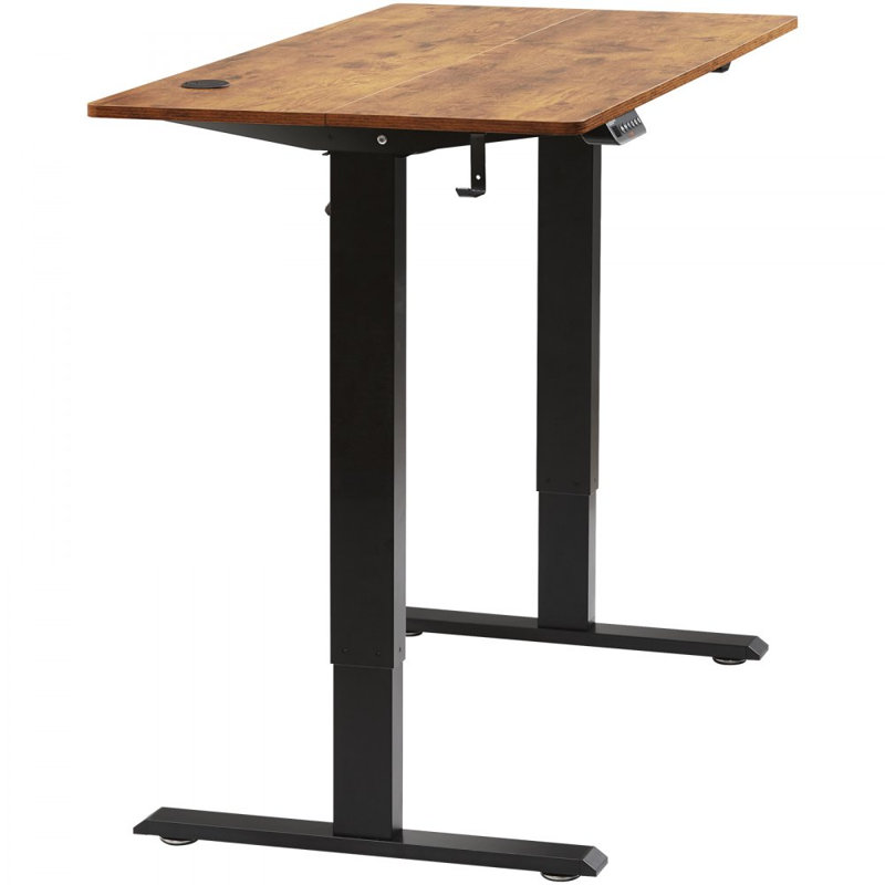 Height Adjustable Desk,(1.2m*0.6m), 3-Key Modes Electric Standing Desk, Whole Piece Desk Board, Sturdy Dual Metal Frame, Max. Loading 180 LBS Computer Sit Stand up Desk, for Home and Office