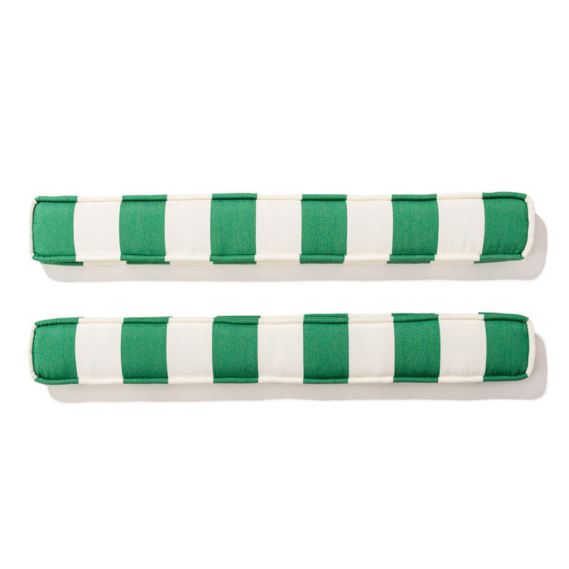 Waterhouse Outdoor Lounge Chair Cushion, Green Striped