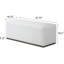 Bois blanc - Tissu rectangulaire, 47,87 po de profondeur, 19,21 po de largeur, 18,04 po de hauteur, 34 lb, conception esthétique minimaliste, assise souple, stable et résiliente, pièce de salon multifonctionnelle blanche
