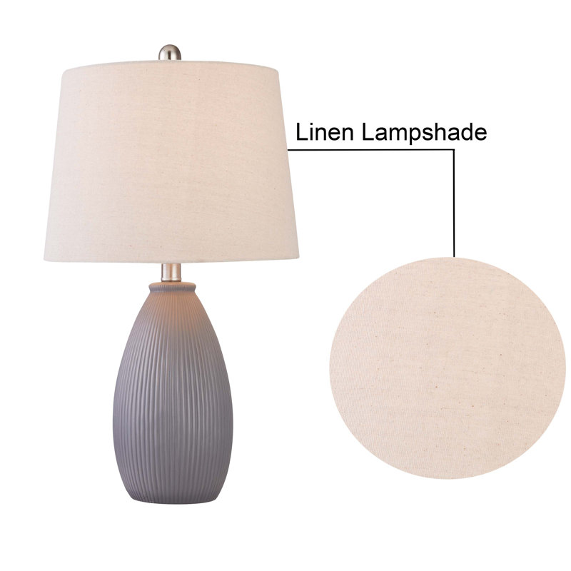 Ceramic Table Lamp, Grey