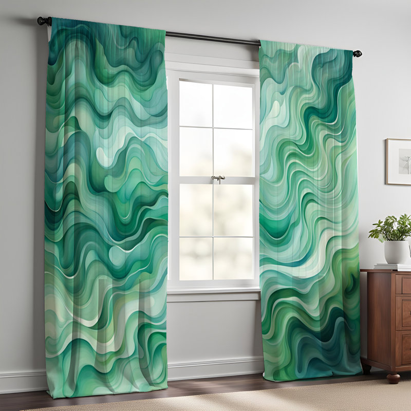 Paire de rideaux semi-transparents Dragen, L 20 po x L 61 po