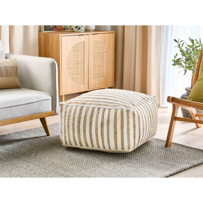 Charlcombe 60cm Wide Square Abstract Pouffe Ottoman