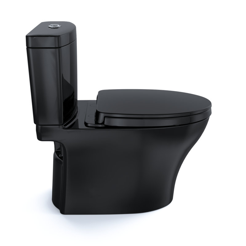 Aquia® Dual-Flush Elongated Two-Piece Toilet with Tornado Flush (Seat Included), Black