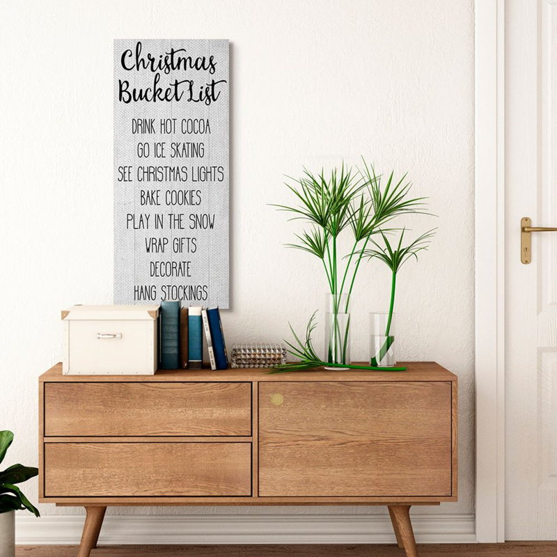 Affiche « Winter Holiday » par Daphne Polselli-impression d’art graphique rustique, Toile tendue