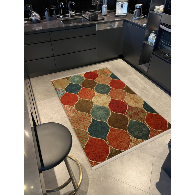 Tapis multicolore multicolore, Rectangle 3 pi 9,81 po x 4 pi 11,06 po