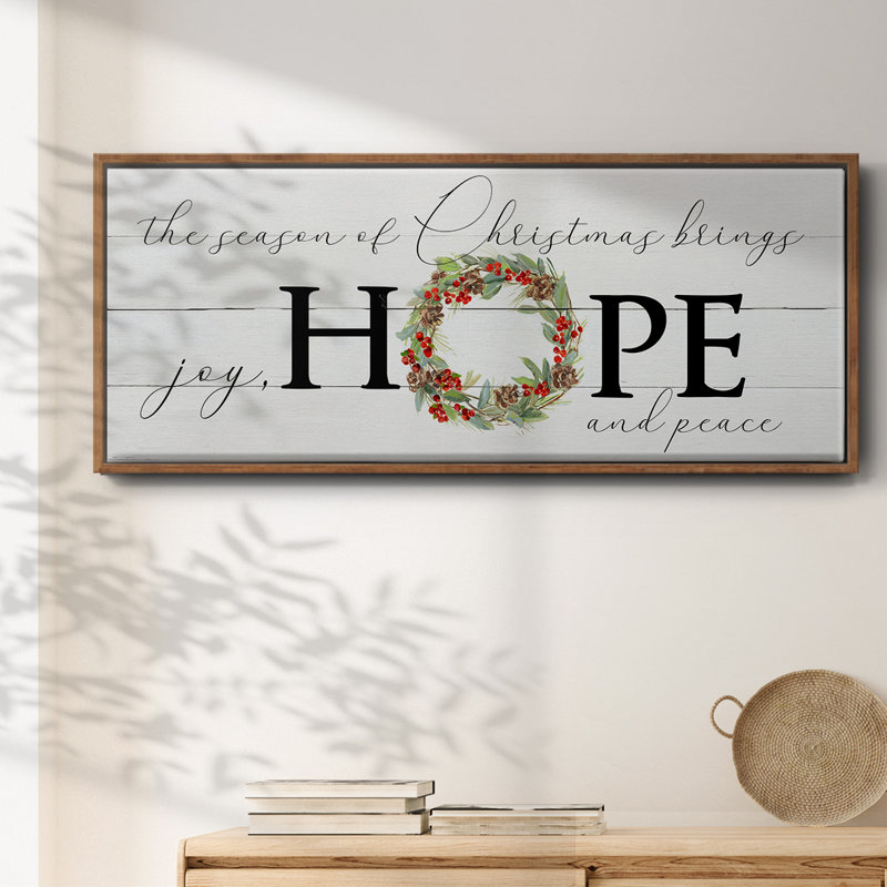 Joy Hope and Peace - Toile encadrée
