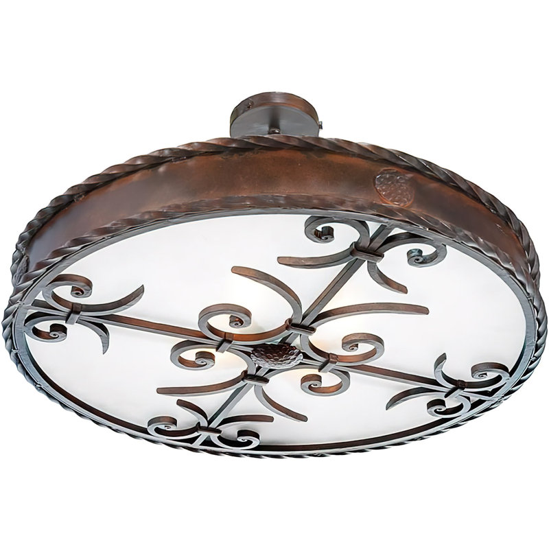 Caspian 4 - Light Semi Flush Mount, Bronze