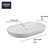 Essence Alpine White Oval Wall Mount Bathroom Sink with Overflow