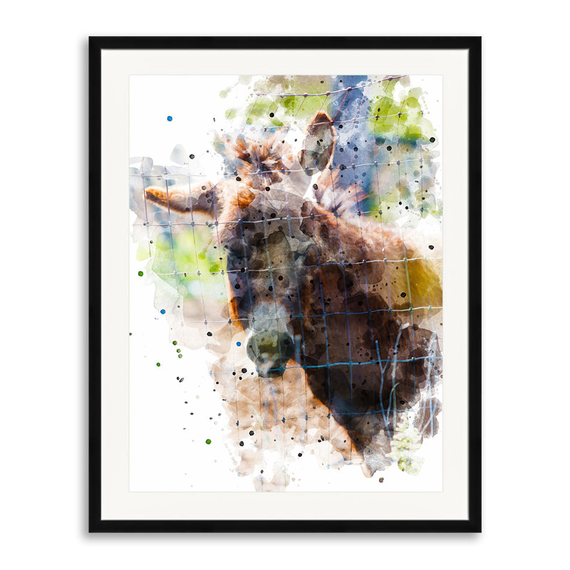 Donkey 3710 Print by Chamira Young, Black Framed Paper, 31.25" H x 25.25" W