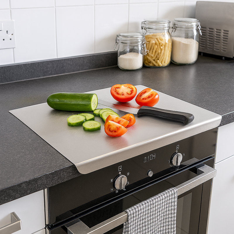 Argon Tableware Stainless Steel Chopping Board, 40cm x 30cm 