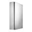 Armoire à pharmacie à porte simple en aluminium anodisé à fixation en surface H 27,5 po x l 19,63 po Whitehaus