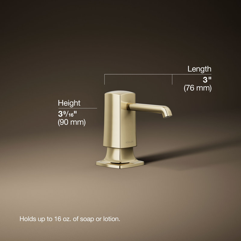 Graze Soap/Lotion Dispenser, Vibrant French Gold
