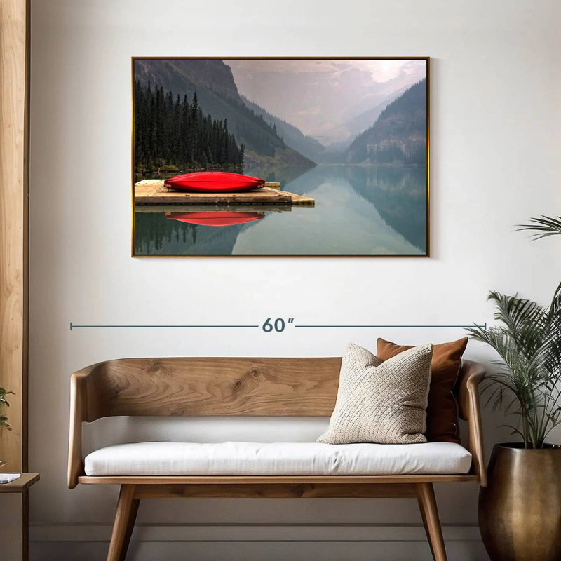 Mountain Lake Kayak, Cadre flottant doré, 43 po x 29 po