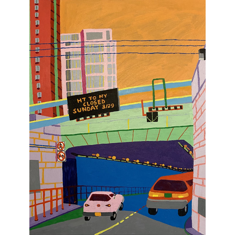 Holland Tunnel Entrance Print by Sue Graef, Black Framed Paper, 31.25" H x 25.25" W