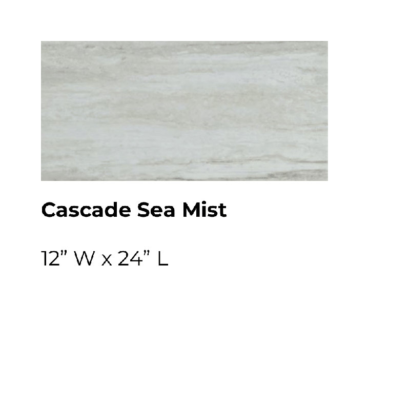 ADURA®Flex with Microban® Cascade 12" x 24" x 2.5mm Luxury Vinyl Plank, Sea Mist