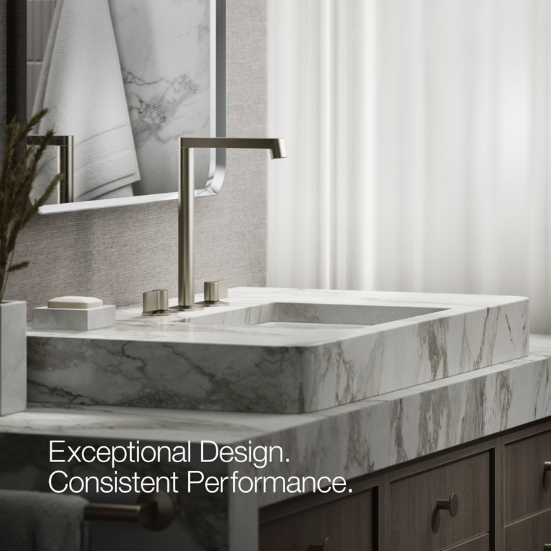 Components Tallbathroom Sink Spout with Row Design, Brushed Nickel