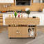 Table pliante multifonctionnelle avec tablettes et roulettes de rangement, table de salle à manger pliable de 47 pouces pour les petits espaces, bureau compact pour la cuisine, dortoir, bureau-1509091335