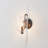 1-light Black Wall Sconce with Seeded Glass Shade