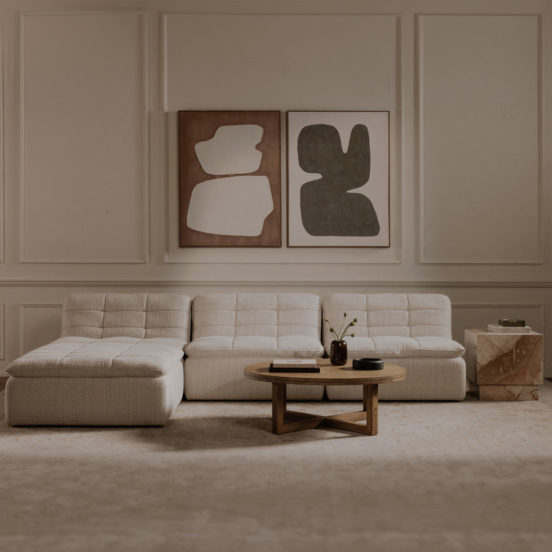 Ellaline Lounge Modular Sectional Textured Oat
