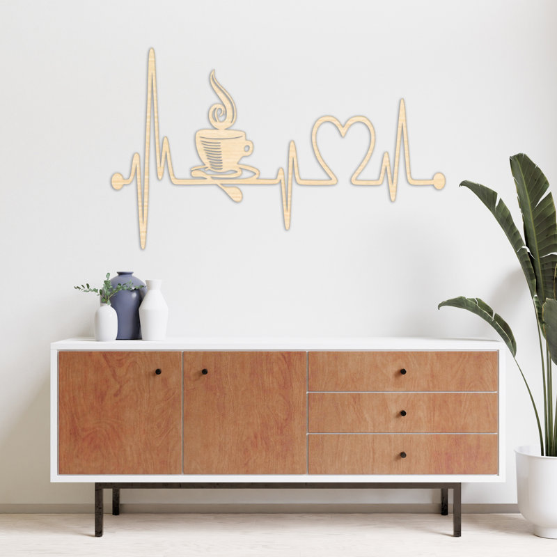 Décoration murale «Nurse Heart Beat» - ACM, H 19,3 po x l 32 po x P 0,25 po, Argent