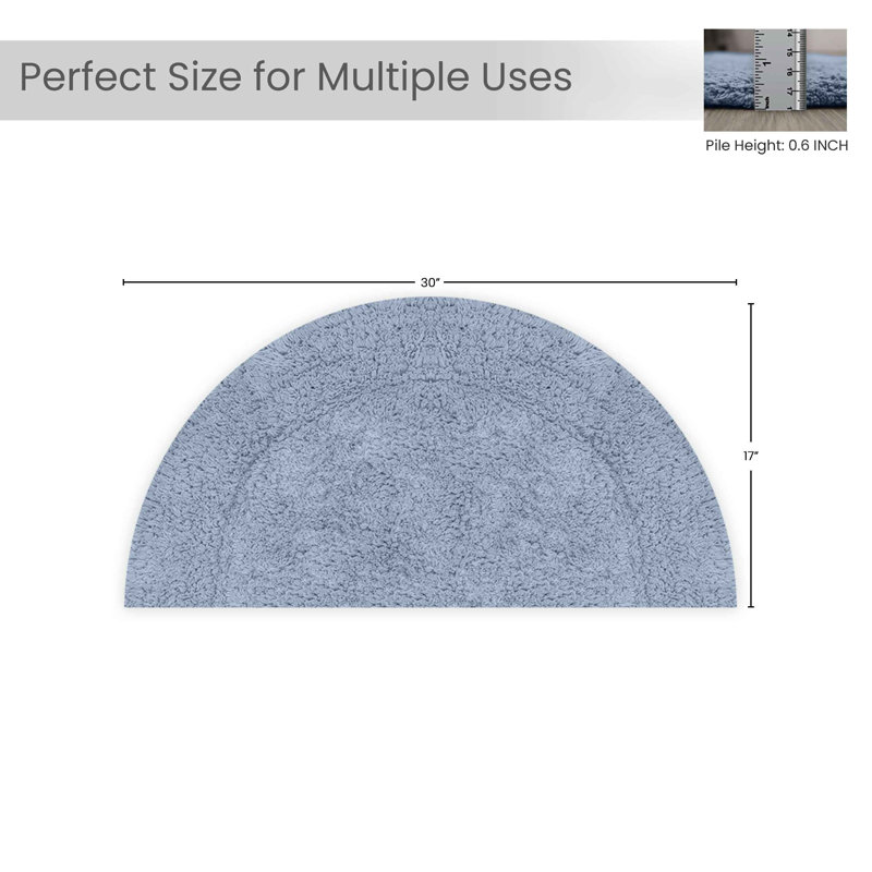 Candeloro Slice Bath Rug 17"x30", Blue