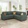 Latitude Run® Modular Sleeper Sectional L Shaped Couch Sofa Bed With Storage Seat