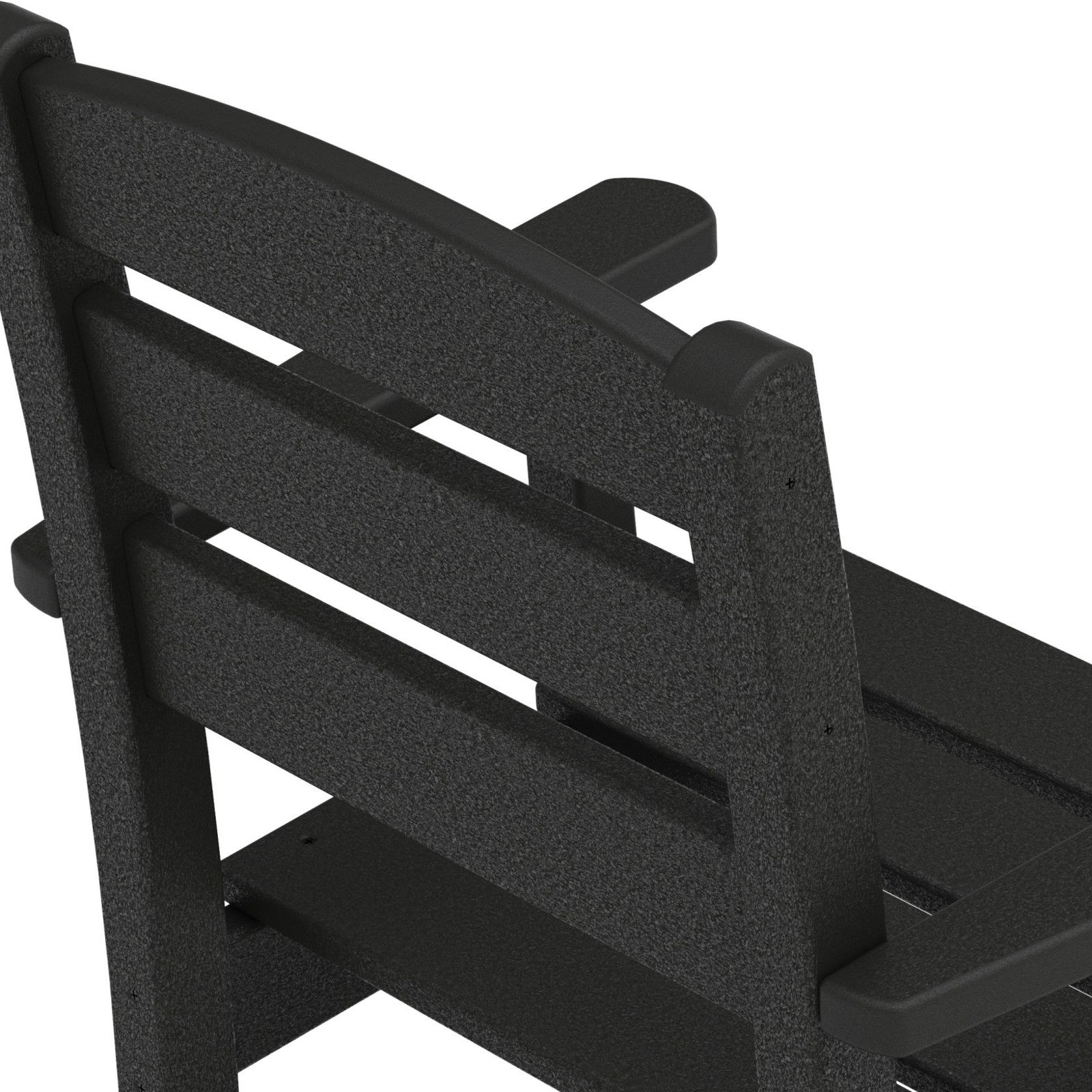 POLYWOOD® Lakeside Arm Patio Bar Stool, Black