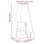 Foyer noir vidaXL 19,69 x 19,69 x 39,37 po-1302077984-1302077985
