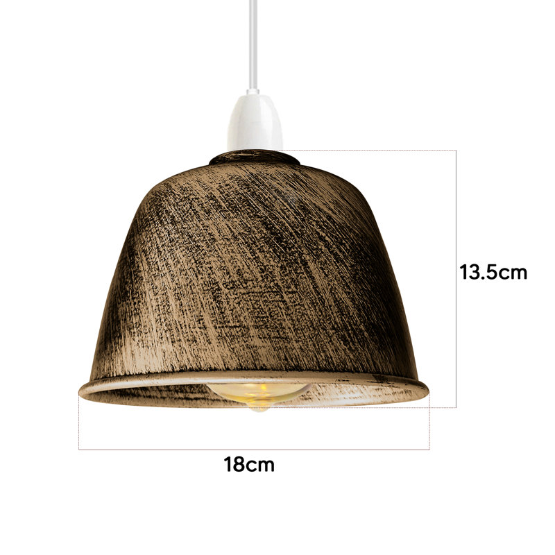 13.5cm H Metal Drum Lamp Shade ( Screw On ), Yellow Brass
